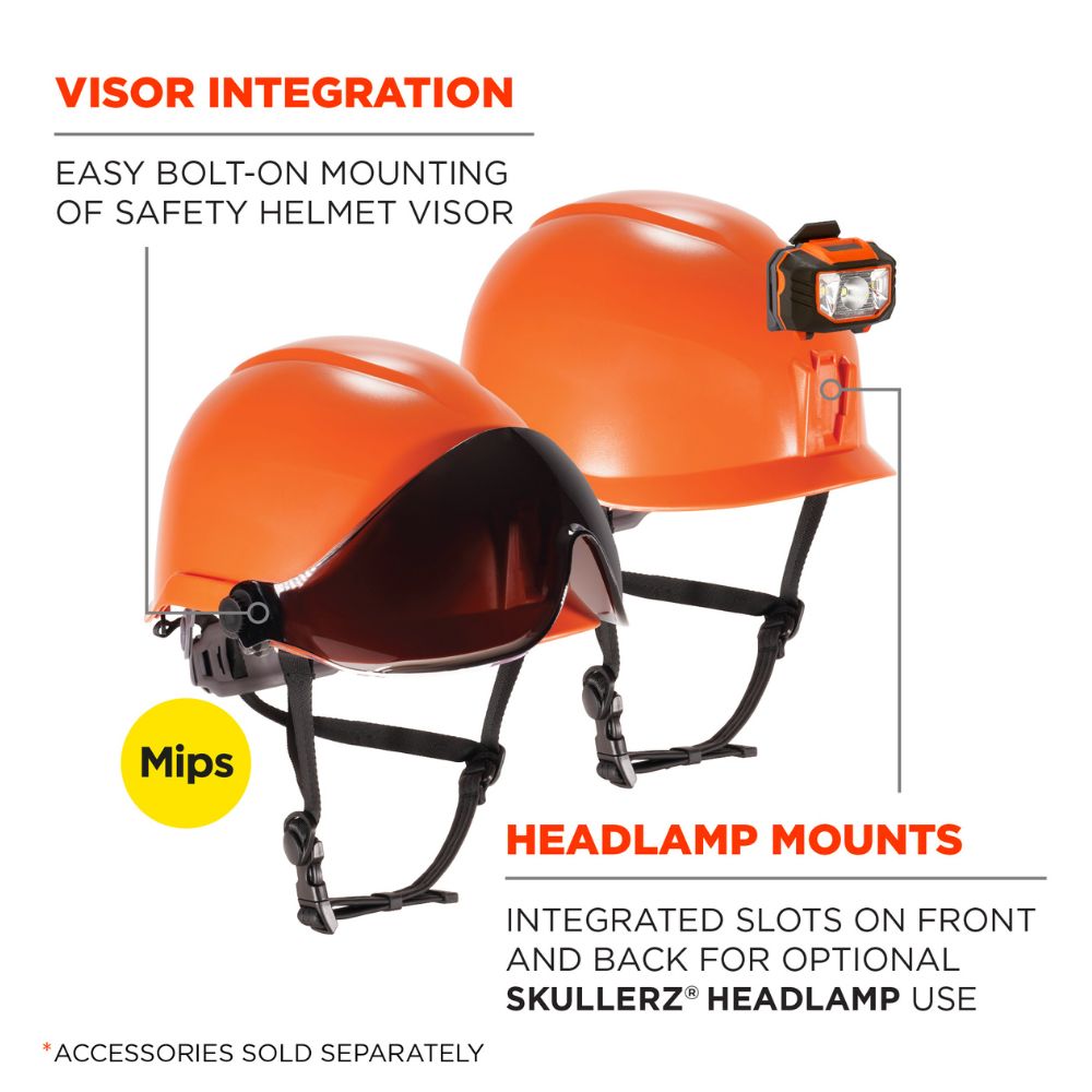 Ergodyne 60255 #8974-MIPS Orange Class E Safety Helmet with MIPS - 5