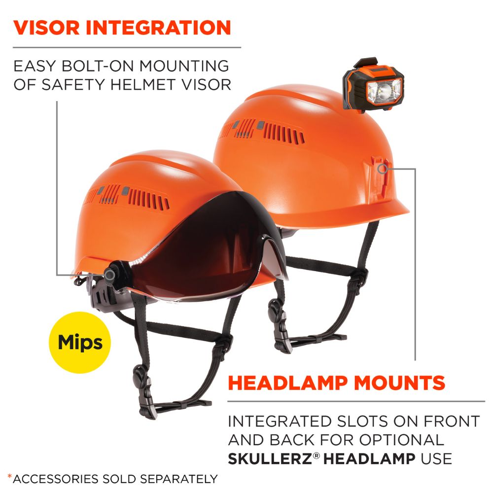 Ergodyne 60257 #8975-MIPS Orange Safety Helmet + MIPS Technology - 5