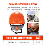 Ergodyne 60257 #8975-MIPS Orange Safety Helmet + MIPS Technology - 6