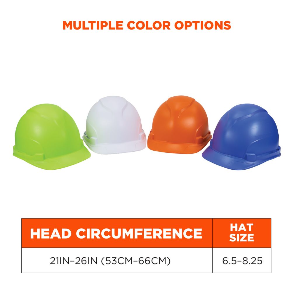 Ergodyne 60272 #8967 Orange Lightweight Cap-Style Hard Hat - Class E - 6