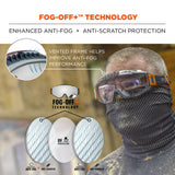 Ergodyne 60300 MODI-FAB Clear Lens Gray OTG Safety Goggles Elastic Strap - 4