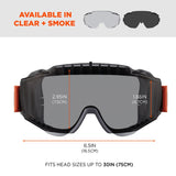 Ergodyne 60301 MODI-FAB Smoke Lens Gray OTG Safety Goggles Elastic Strap - 6