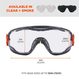 Ergodyne 60308 ARKYN-FAB Clear Lens Gray Safety Goggles Elastic Strap - 6