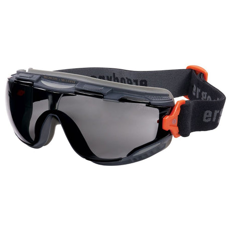 Ergodyne 60309 ARKYN-FAB Smoke Lens Gray Safety Goggles Elastic Strap