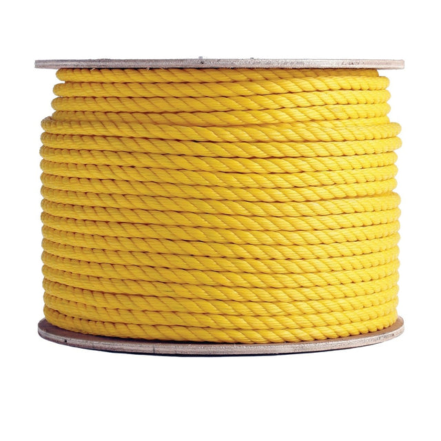 Erin Rope TWPY084000 1/4" x 4000' 3 Strand Twisted Yellow Polypropylene Rope