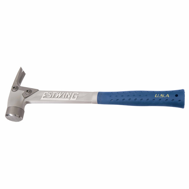 EstWing ALBLM 14 oz Al-Pro Aluminum Hammer, Milled face w/blue vinyl grip