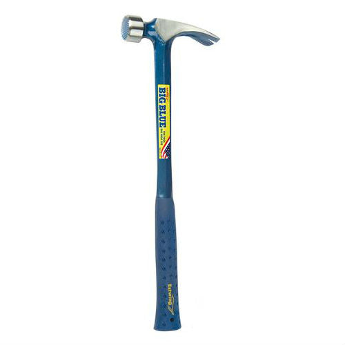 EstWing E325SM 25 oz BIG BLUE Pro Line Solid Steel Nail Hammer Large Milled Face