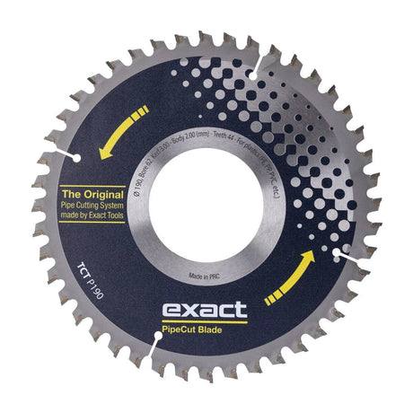 Exact 7011103 TCT P190 190 mm Saw Blade for All-Around Plastic Pipe Cutting
