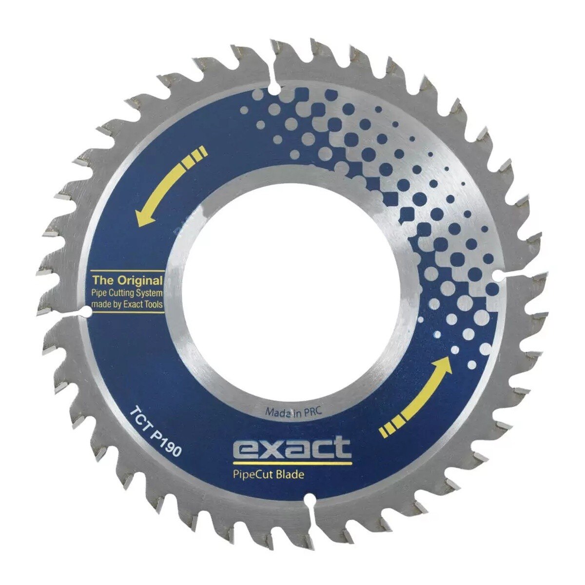 Exact 7011103 TCT P190 190 mm Saw Blade for All-Around Plastic Pipe Cutting - 2