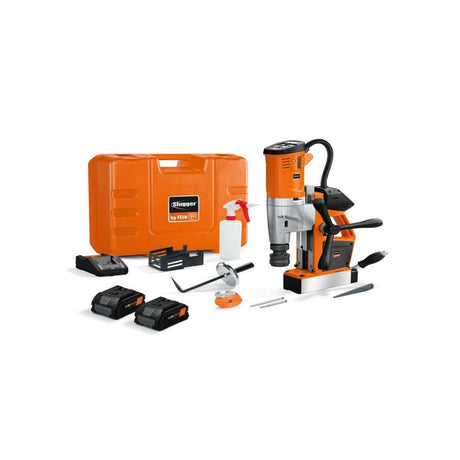 FEIN 71700563090 Cordless 18V Universal Magnetic Base Drill up to 1-3/8 in for Mobile Construction Site Work (Basic Kit - 2 x 8 Ah)