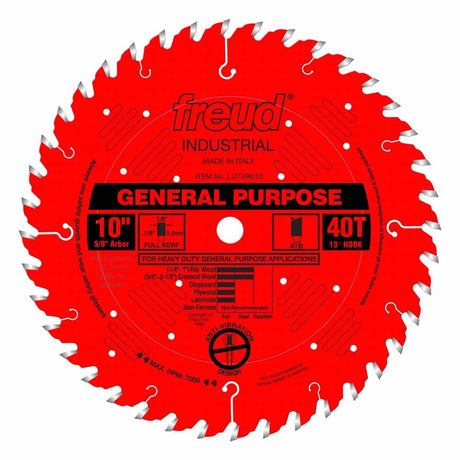 Freud LU72R010 10" 40T General Purpose Table Saw Blade