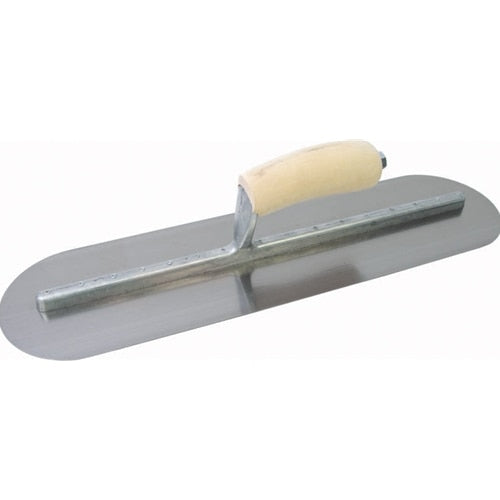 MarshallTown FTFR364 11221 - 16 X 4 Fully Rounded Finishing Trowel-Wood Handle