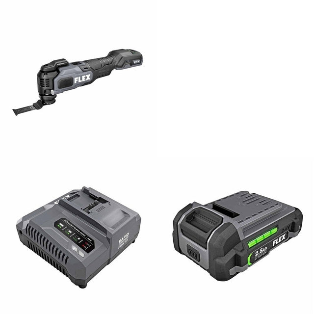 Flex FX0421-Z Rapid Charger Kit W/ FREE Oscillating Multi-Tool and FREE Battery