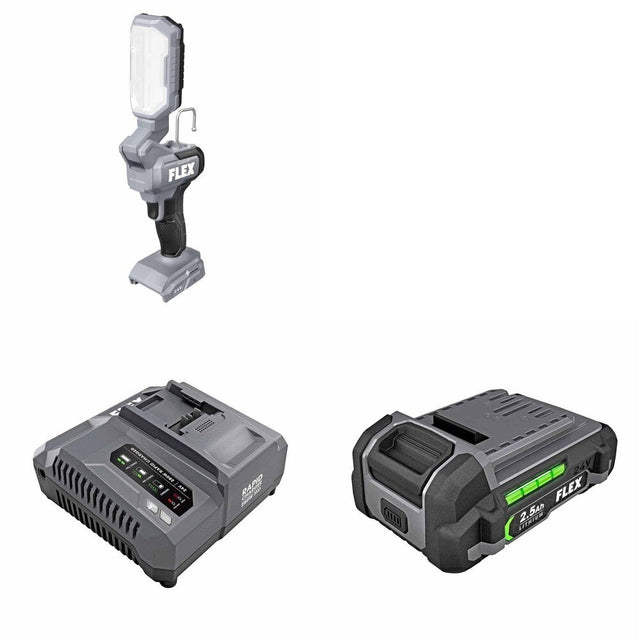 Flex FX0421-Z Rapid Charger Kit W/ FREE Inspection Light and FREE Battery