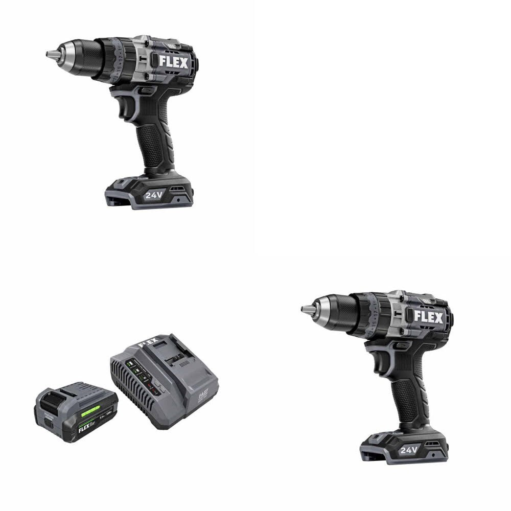 Flex FX1271T-Z Hammer Drill, 2 Pack Kit W/ FREE FX0411-1F Starter Kit