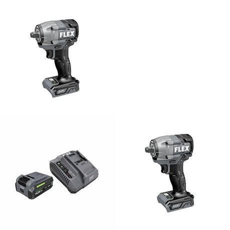 Flex FX1431-Z Impact Wrench, 2 Pack Kit W/ FREE FX0411-1F Starter Kit