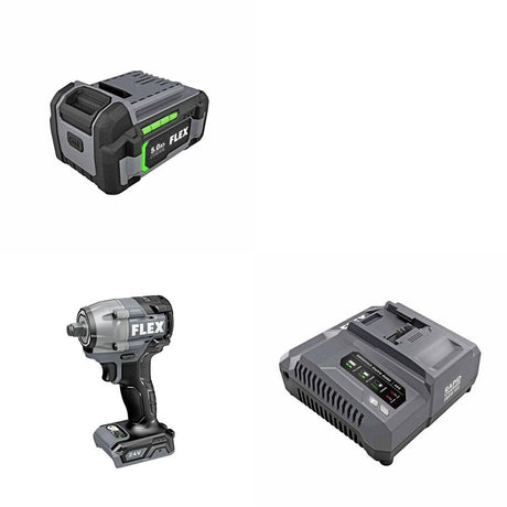 Flex FX1431-Z size Impact Wrench Kit W/ FREE Battery and FREE Rapid Charger