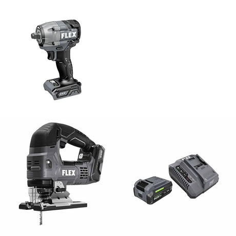 Flex FX1431-Z Impact Wrench Kit W/ FX2231-Z Jig Saw and FREE FX0411-1F Kit