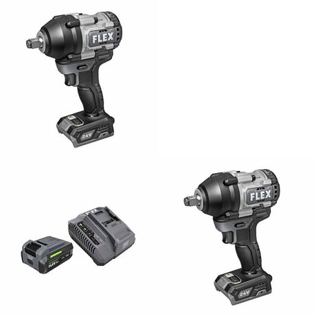 Flex FX1451-Z Impact Wrench, 2 Pack Kit W/ FREE FX0411-1F Starter Kit