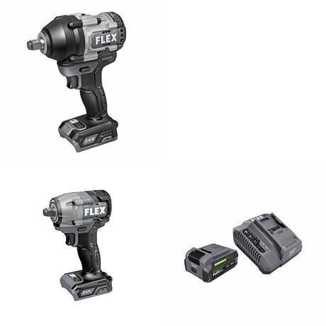 Flex FX1451-Z Impact Wrench Kit W/ FX1431-Z Compact Wrench and FREE FX0411-1F Kit