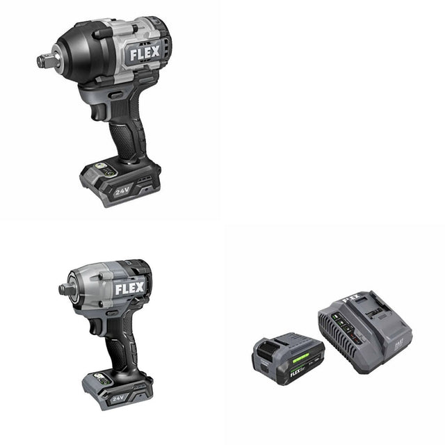 Flex FX1451-Z Impact Wrench Kit W/ FX1431-Z Compact Wrench and FREE FX0411-1F Kit