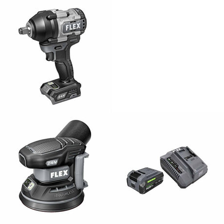 Flex FX1451-Z Impact Wrench Kit W/ FX3411-Z Sander and FREE FX0411-1F Kit