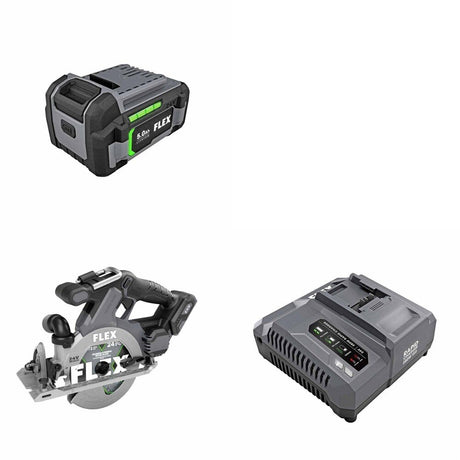 Flex FX2131A-Z 6-1-2" Circular Saw Kit W/ FREE Battery and FREE Rapid Charger