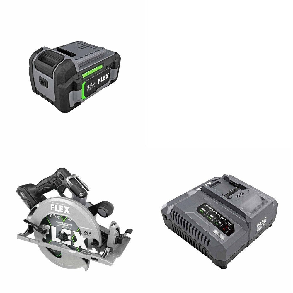 Flex FX2141-Z 7-1-4" Circular Saw Kit W/ FREE Battery and FREE Rapid Charger