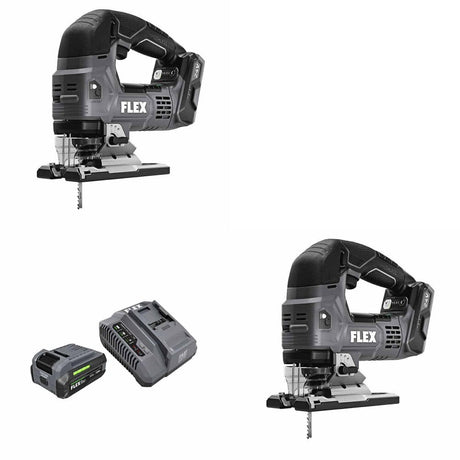 Flex FX2231-Z Jig Saw, 2 Pack Kit W/ FREE FX0411-1F 3.5Ah Starter Kit