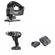 Flex FX2231-Z Jig Saw Kit W/ FX1271T-Z Hammer Drill and FREE FX0411-1F Kit
