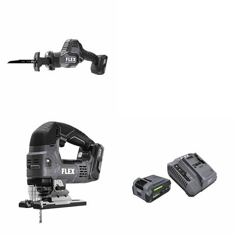 Flex FX2241-Z Reciprocating Saw Kit W/ FX2231-Z Jig Saw and FREE FX0411-1F Kit