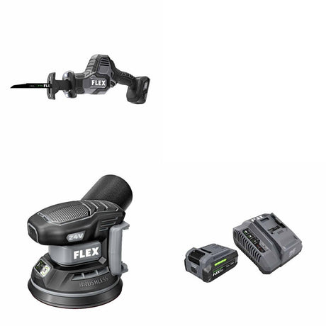 Flex FX2241-Z Reciprocating Saw Kit W/ FX3411-Z Sander and FREE FX0411-1F Kit