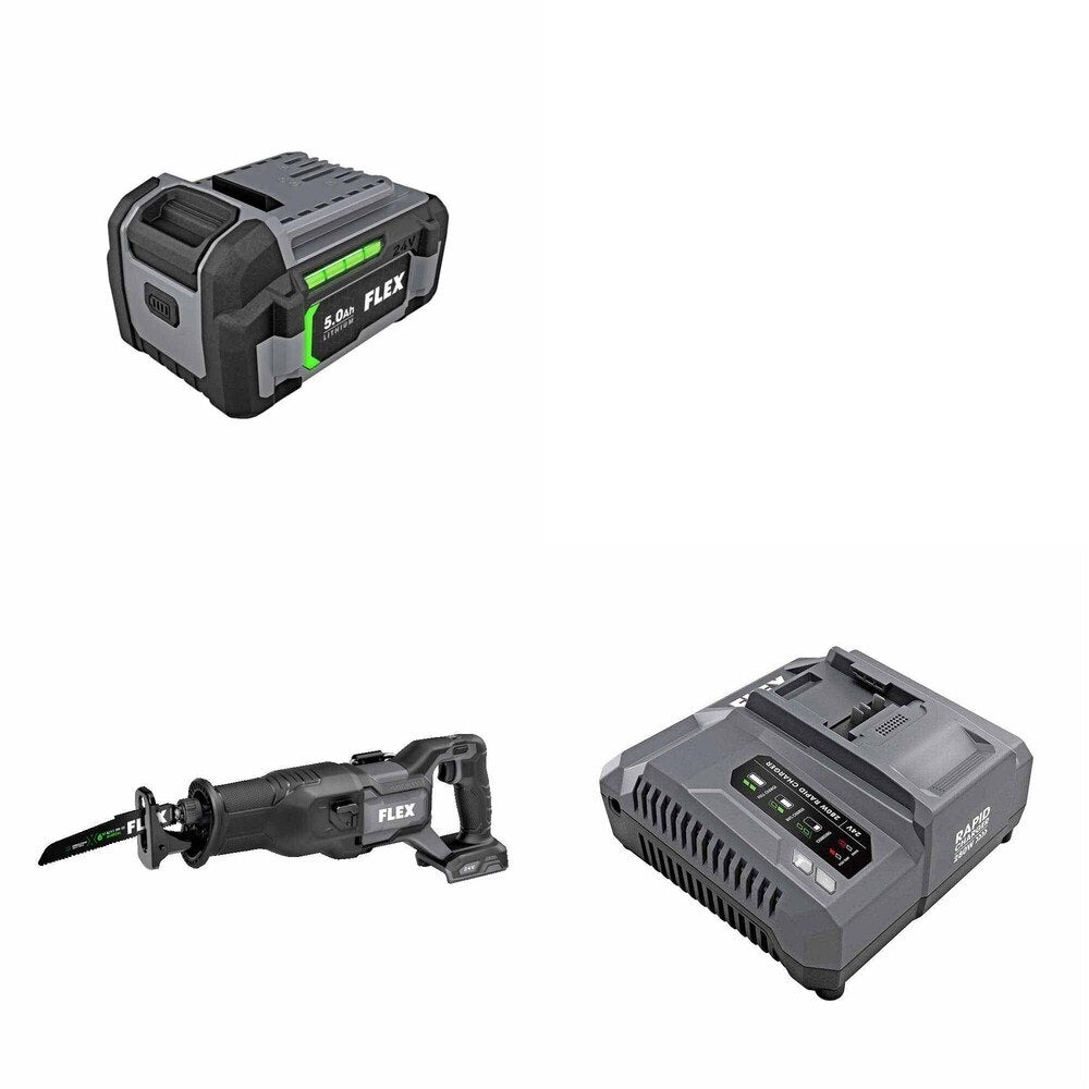 Flex FX2271-Z Reciprocating Saw Kit W/ FREE Battery and FREE Rapid Charger