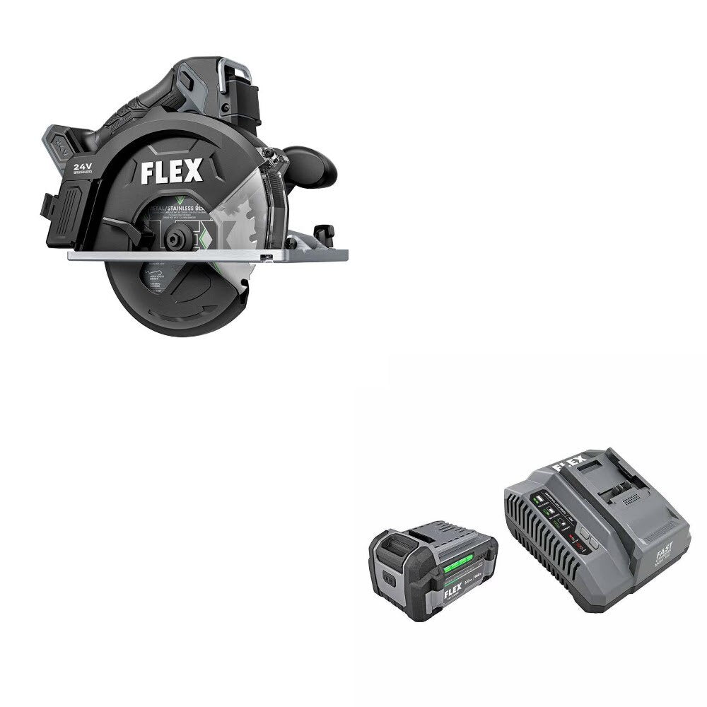 Flex FX2461-Z Metal-Cutting Saw Kit W/ FX0411-1C Chip Collector