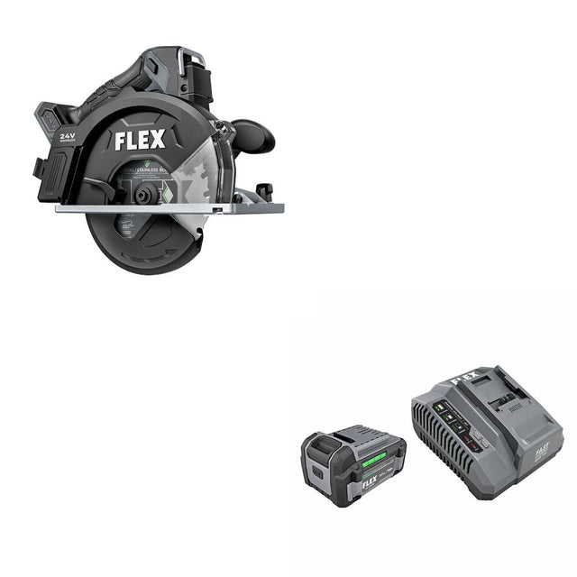 Flex FX2461-Z Metal-Cutting Saw Kit W/ FX0411-1C Chip Collector