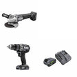 Flex FX3171A-Z Angle Grinder Kit W/ FX1271T-Z Hammer Drill and FREE FX0411-1F Kit