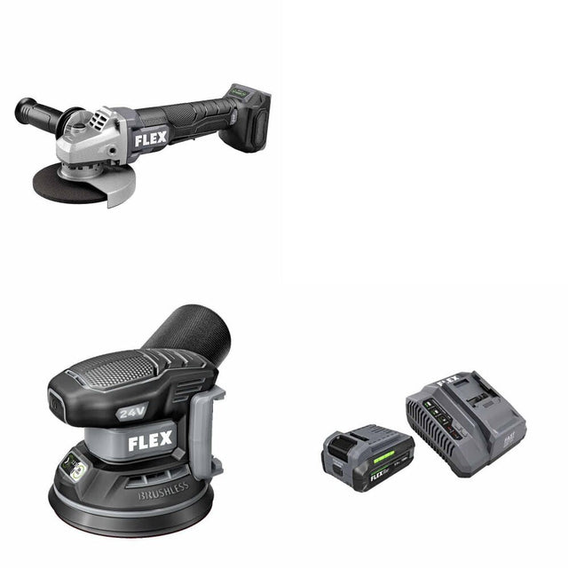 Flex FX3171A-Z Angle Grinder Kit W/ FX3411-Z Sander and FREE FX0411-1F Kit