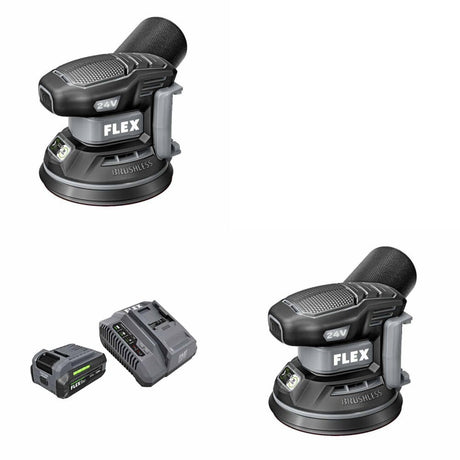 Flex FX3411-Z Sander, 2 Pack Kit W/ FREE FX0411-1F 3.5Ah Starter Kit