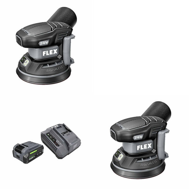 Flex FX3411-Z Sander, 2 Pack Kit W/ FREE FX0411-1F 3.5Ah Starter Kit