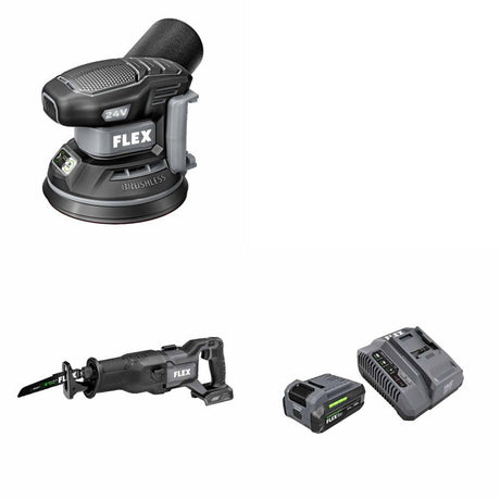 Flex FX3411-Z Orbital Sander Kit W/ FX2271-Z Recip Saw and FREE FX0411-1F Kit