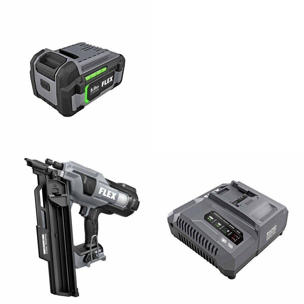 Flex FX4351B-Z 30Â° Framing Nailer Kit W/ FREE Battery and FREE Rapid Charger
