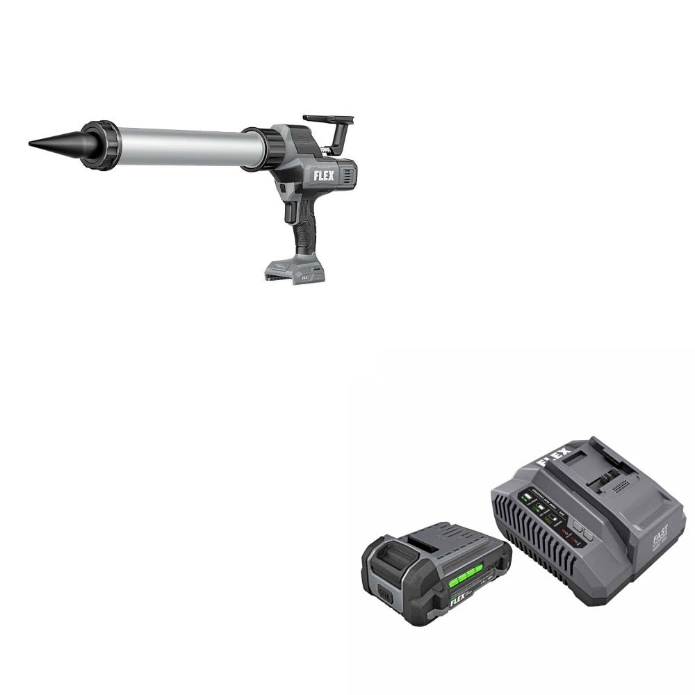 Flex FX6221-Z Caulk Gun Kit W/ FX0411-1A Charger
