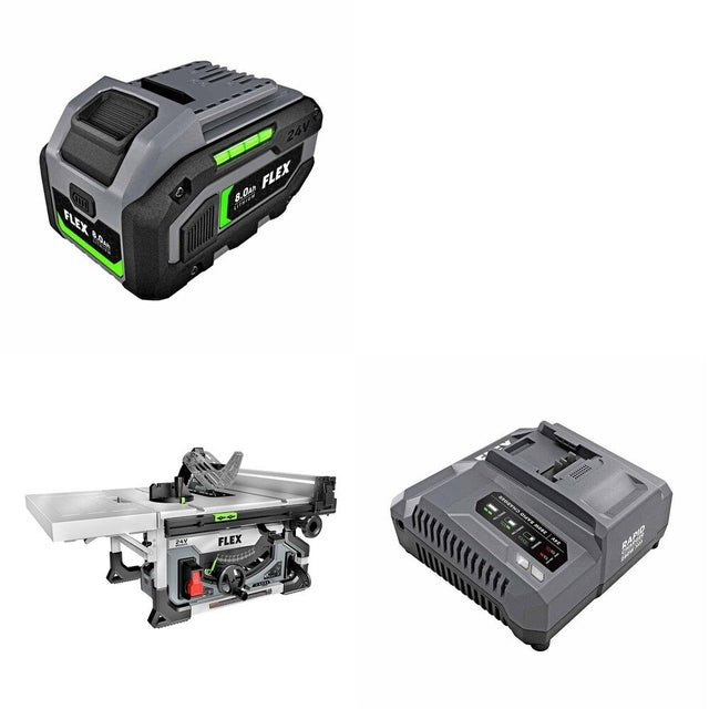 Flex FX7211-Z 8.25" Table Saw Kit W/ FREE Battery and FREE Rapid Charger