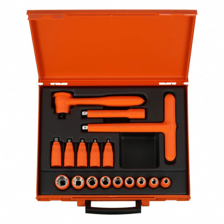 Facom FC-J.401AVSE 3/8" Drive 12-Point Metric Socket Wrench Set with Case (17 Piece)