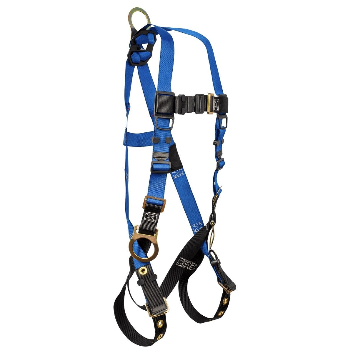 FallTech 7018 Contractor 3D Non-Belted Full Body Harness with Tongue Buckle Legs and Mating Buckle Chest