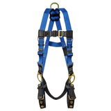 FallTech 7018 Contractor 3D Non-Belted Full Body Harness with Tongue Buckle Legs and Mating Buckle Chest - 2