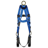 FallTech 7018 Contractor 3D Non-Belted Full Body Harness with Tongue Buckle Legs and Mating Buckle Chest - 3