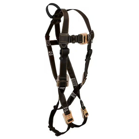 FallTech 8087 Arc Flash Nylon Standard Non-Belted UniFit Full Body Harness with Dorsal Loop and Quick-Connect Legs and Chest with Leather (1 Each)