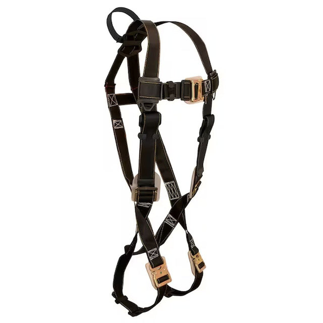 FallTech 8087 Arc Flash Nylon Standard Non-Belted UniFit Full Body Harness with Dorsal Loop and Quick-Connect Legs and Chest with Leather (1 Each)