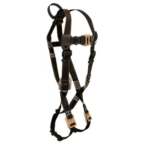 FallTech 8087 Arc Flash Nylon Standard Non-Belted UniFit Full Body Harness with Dorsal Loop and Quick-Connect Legs and Chest with Leather (1 Each)